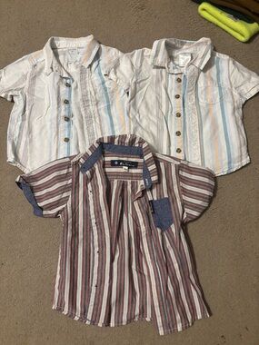 5 for $25 Ben Sherman Short-Sleeve Striped Button-Front Shirts